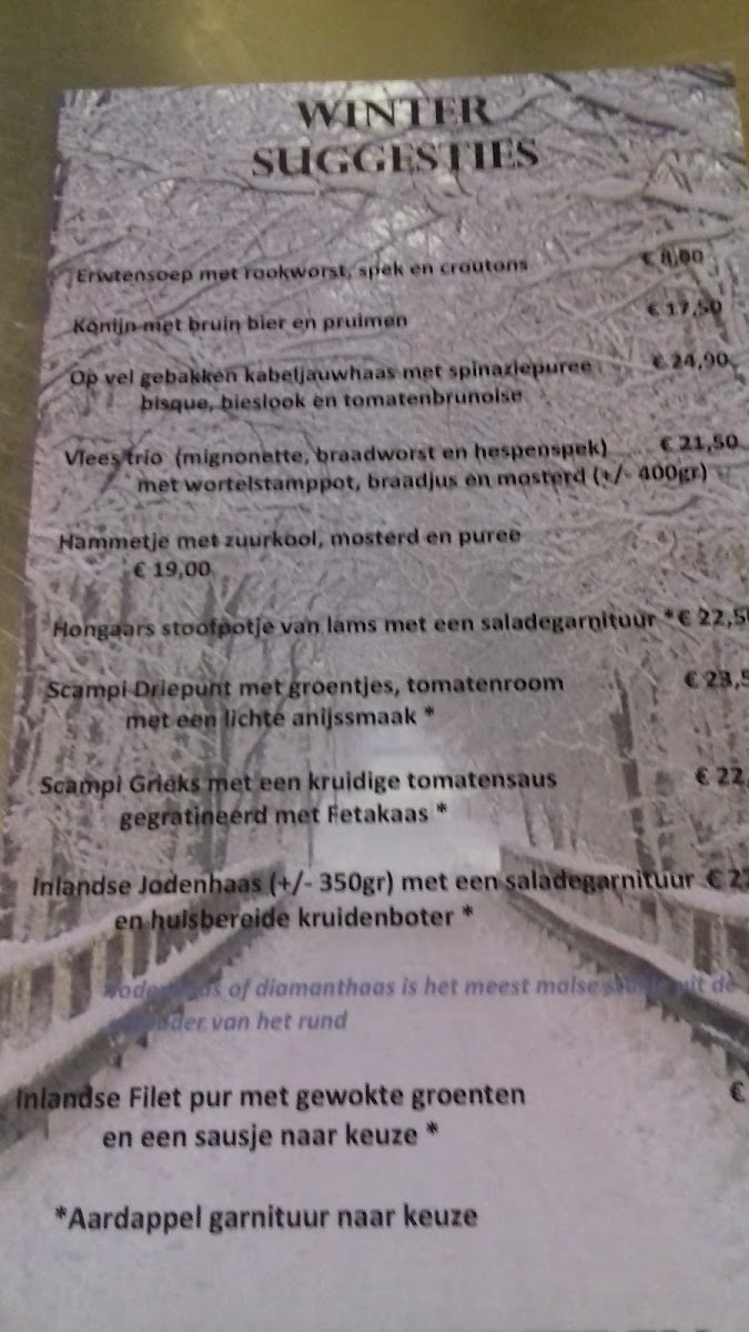 Menu Brasserie 3Punt-4